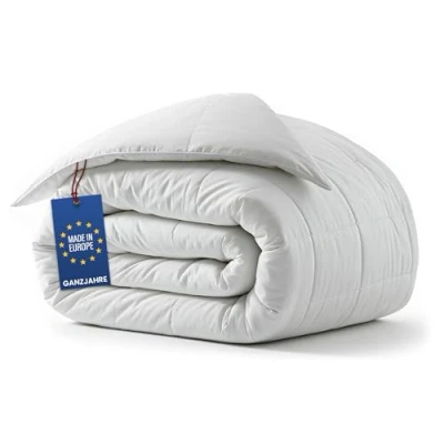 Abbildung von Ganzjahresdecke Bettdecke 135 x 200 cm Steppdecken Schlafdecke Steppbettdecke warm Duvet weiß aus Microfaser