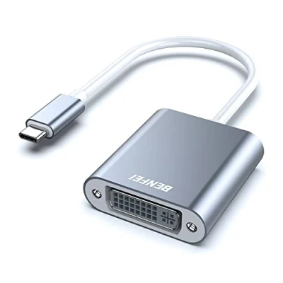 Abbildung von BENFEI USB C auf DVI Adapter, Typ [Thunderbolt 3/4] zu D Adapter Stecker Buchse, Konverter für iPhone 15 Pro/Max MacBook Pro/Air 2023 iPad Pro iMac S23 XPS 17 usw