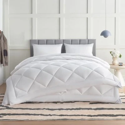 Abbildung von WAVVE Bettdecke 240x220 4 Jahreszeiten 2 teilig Sommerdecke 240x220cm 150gsm+Ganzjahresdecke 220 x 240 300gsm＝Winterdecke 450gsm, Steppdecke Atmungsaktive 220x240 für Vierjahreszeiten/Sommer/Winter