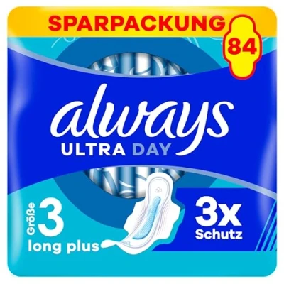 Abbildung von Always Ultra Binden Damen Gr. 3, Night, 84 Damenbinden mit Flügeln (3 x 28 Stück) Multipack, dünn und super saugfähig, geruchsneutralisierend Auslaufschutz