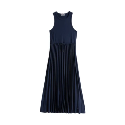Abbildung von Tommy Hilfiger TANK Pleated Dress Freizeitkleid, Damen, Größe: 3XL, Dark night navy