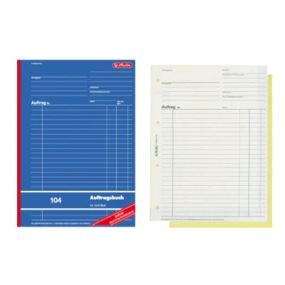 Abbildung von Herlitz 880427 Auftragsbuch A4 104 2x40 Blatt selbstdurchschreibend holzfrei