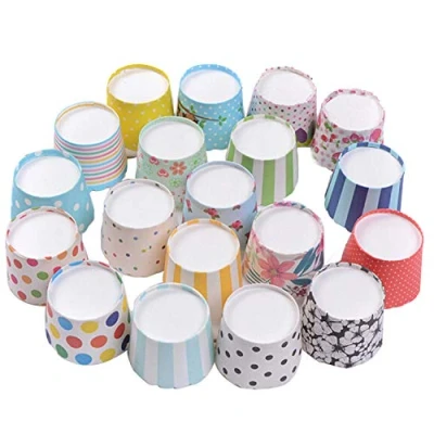 Abbildung von Keysui 100st gemischte bunte Papierkuchen Liner Tasse Cupcake Muffin backen
