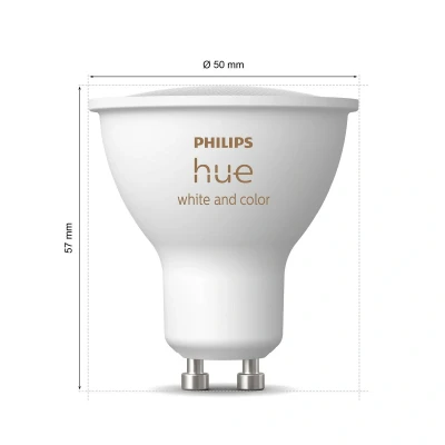 Abbildung von Philips Hue White &amp; Color Ambiance GU10 LED Spots 2 er Pack (350 lm), dimmbare Lampen für das Lichtsystem mit 16 Mio. Farben, smarte Lichtsteuerung über Sprache und App