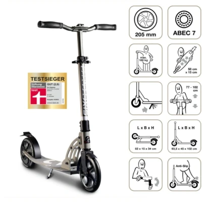 Abbildung von SIX DEGREES Aluminium Scooter 205mm grau