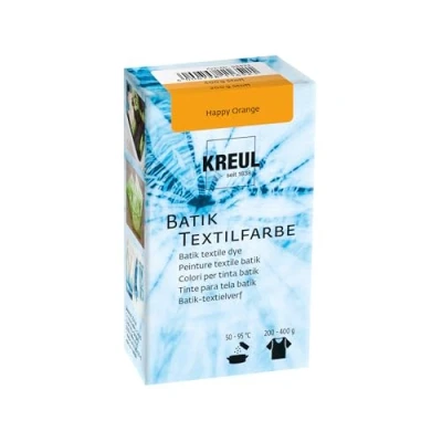 Abbildung von KREUL 98523 Javana Batik Textilfarbe, 70 g Farbpulver in Happy Orange, zum Färben von Textilien mit der Shibori Technik