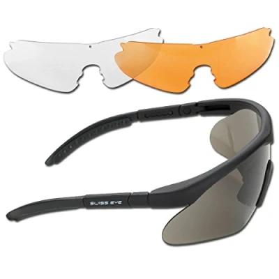Abbildung von Mil Tec Swiss SWISSEYE Raptor Sicherheitbrille, Rubber Black, one Size