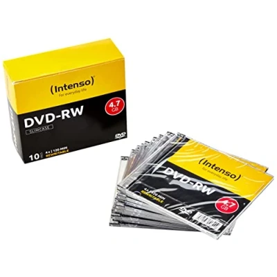 Abbildung von Intenso DVD RW 4,7GB Rewritable 4x Speed 10er Pack Slimcase