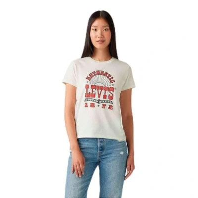 Abbildung von Levi&#039;s THE Perfect Tshirt print, Damen, Größe: Medium, Holiday tee black