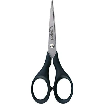 Abbildung von Maped M681700 Schere Precise, 13 cm mit Klingenschutz, schwarz