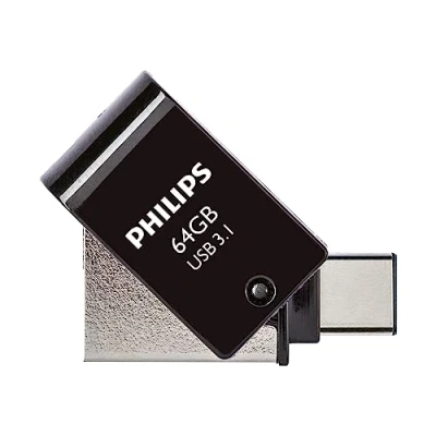 Abbildung von Philips 2 in 1 OTG Edition Ultra Speed USB C/USB 3.1 duales Flash Laufwerk 64 GB für PC, Laptop, Computer, (Android) Smartphone, Tablet, Small, Lesegeschwindigkeit bis zu 180 MB/s