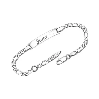 Abbildung von Armband mit Namen in Silber oder vergoldet Armbänder