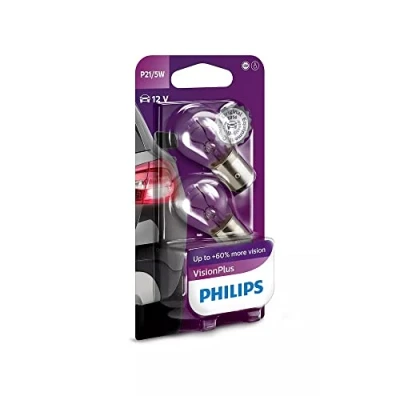 Abbildung von Philips 12499VPB2 VisionPlus P21/5W Signallampe 12499VPB2, 2er Blister, Double 2 Stück (1er Pack)