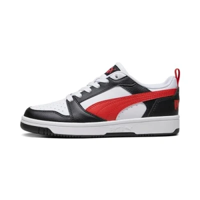 Abbildung von Puma Unisex Kinder Rebound V6 Lo Jr Sneaker, White For All Time Red Black, 38 EU