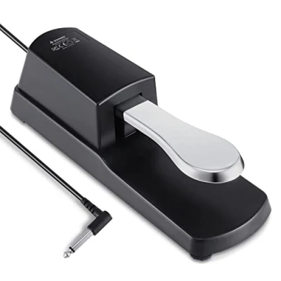 Abbildung von Donner DSP 001 Sustain Pedal für Keyboard, Klavier Universal Dämpfer Fußpedal Digitalpiano MIDI Keyboard Elektronischer und ​mit Polaritätsschalte