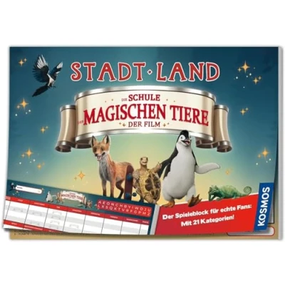 Abbildung von KOSMOS 684372 Stadt Land Die Schule der magischen Tiere, Spielblock zum Film, Fluss, tolles Geschenk für Mädchen und Jungen ab 8 Jahre