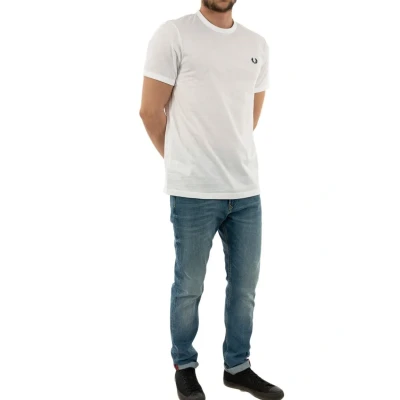 Abbildung von Fred Perry Tshirt print, Herren, Größe: Small, Blanc