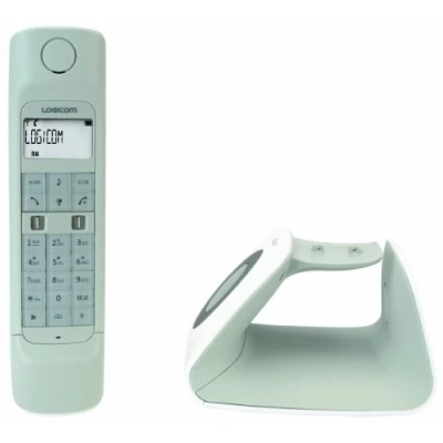 Abbildung von Logicom Retro 2 DECT Schnurloses Telefon mit Anrufbeantworter Weiß