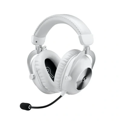 Abbildung von Logitech G PRO X 2 LIGHTSPEED Wireless Gaming Headset, abnehmbares Boom Mic, 50 mm Graphen Treiber, DTS:X Kopfhörer 2.07.1 Surround, Bluetooth/USB/3,5 Aux, PC, PS5, PS4, Nintendo Switch Weiß