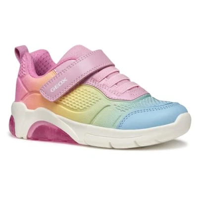 Abbildung von Geox Light UP J Fadinlight GIRL Sneaker low für Kinder, Größe: 24, Pink/multicolor Schuhe