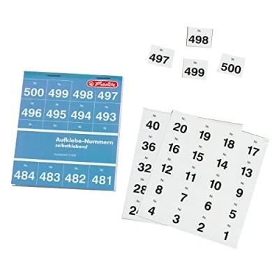 Abbildung von Herlitz 791871 Aufklebenummern Zahlen 1 500, einfach, schwarz, 25 x 21 mm selbstklebend
