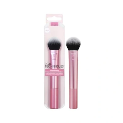 Abbildung von REAL TECHNIQUES Tapered Cheek Makeup Brush, For Blush, Highlighter, or Loose Powder, Soft Bristles, Precise Application, 1 Count, Pink