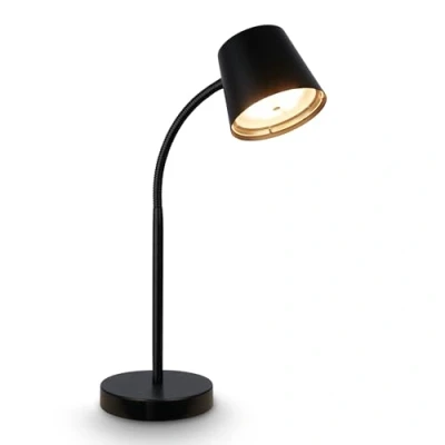 Abbildung von BRILONER LED Tischlampe kabellos mit Touch, schwenkbar, drehbar, Akku &amp; Lichtquelle tauschbar, Nachttischlampe, Leselampe, Schreibtischlampe, Tischleuchte, Lampe, Home Office, 38,5cm, Schwarz