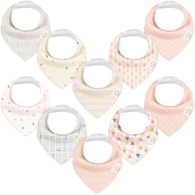 Abbildung von KeaBabies Baby Bandana Sabber Lätzchen für Mädchen Super saugfähiges aus Bio Baumwolle fürs Zahnen (Prism)
