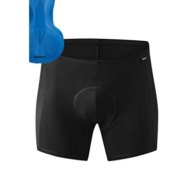 Abbildung von Gonso Sitivo U M, Herren Fahrradunterhose, Passt unter alle Rad Shorts, Tights mit Blue Sitzpolster Poron Elementen, Enganliegende Passform, Schwarz/Blau, Gr. XXL