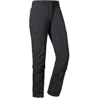 Abbildung von Schöffel Damen Pants Engadin1 Zip Off, elastische Hose mit Off Funktion, kühlende und schnell trocknende Outdoor für Frauen, asphalt, 38