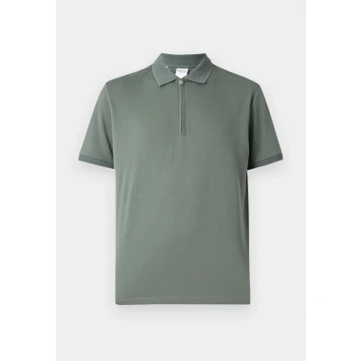 Abbildung von Selected Homme Slhfave ZIP Poloshirt, Herren, Größe: Large, Agave green