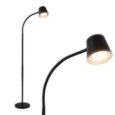 Abbildung von BRILONER LED Stehlampe kabellos mit Touch, stufenlos dimmbar, Akku &amp; Lichtquelle tauschbar, Stehleuchte, Leselampe, Wohnzimmerlampe, Deckenfluter, Standleuchte, 126,5 cm hoch, Schwarz
