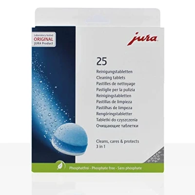 Abbildung von Jura Reinigungstabletten 3in1 für Kaffeevollautomaten 25 Tabs (1er Pack)