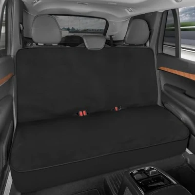 Abbildung von BDK Motor Trend AquaShield Autositzbezug für Rückbank, wasserdicht, Neopren, gepolstert, Schwarz, idealer Kinder, Hunde, universelles Design Auto, LKW, Van, SUV