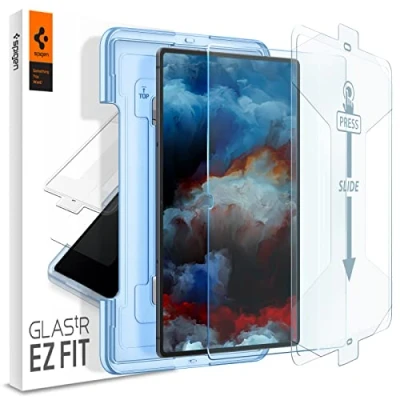 Abbildung von Spigen EZ FIT Gehärtetes Glas Durchsichtige Displayschutzfolie Mit Montagerahmen Samsung Galaxy Tab S8 Ultra
