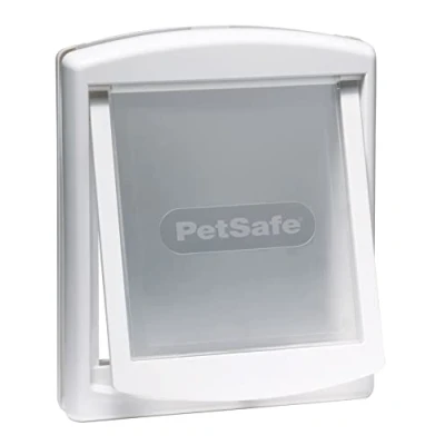 Abbildung von PetSafe Staywell Haustiertüre Original mit 2 Verschlussoptionen, mittel, weiß