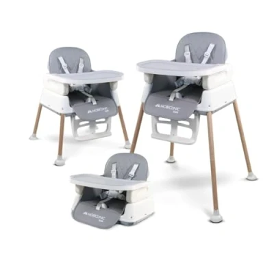 Abbildung von Mobiclinic® kids, Hochstuhl baby, 3 in 1, Kiara, Sitzerhöhung + spielstuhl, Klappbar, 5 punkt gurt, Verstellbares tablett, 6 36 monate, Bis zu 15 kg, Wasserabweisendes textil