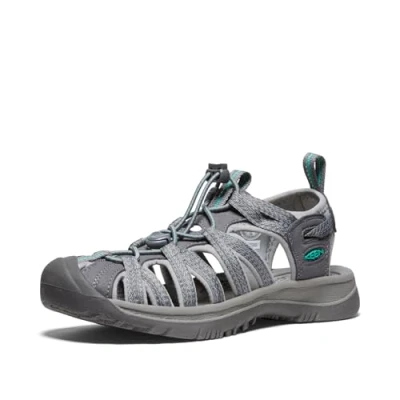 Abbildung von KEEN Damen Whisper Sandalen, Medium Grey Peacock Green, 39 EU