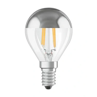 Abbildung von OSRAM Dimmbare Filament LED Lampe mit E14 Sockel, Warmweiss (2700K), Tropfenform, 4W, Ersatz für 31W Glühbirne, klar, Retrofit CLASSIC P Mirror