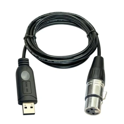 Abbildung von DSD TECH SH AU20A USB zu XLR Kabel für dynamische Mikrofone wie Shure (5.9FT)