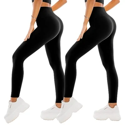 Abbildung von SINOPHANT Leggings Damen High Waist Blickdicht Leggins mit Bauchkontrolle für Sport Yoga Gym(1 Grau,S M)