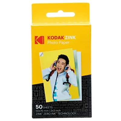Abbildung von Kodak Zink Premium 2X3 Zoll Fotopapier (50 Blatt) kompatibel mit Lächle, Schritt, Printomatic