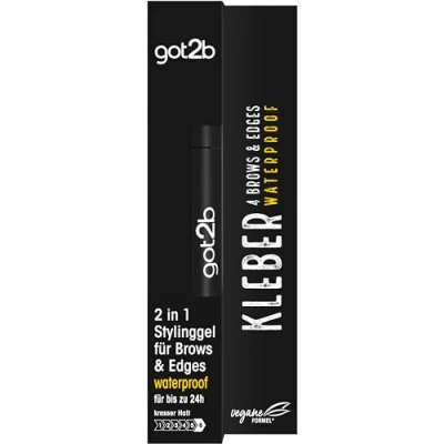 Abbildung von got2b Kleber 4 Brows &amp; Edges Waterproof (16 ml), 2in1 Brow Gel Haar Mascara, schweiß wasserfest für bis zu 24 h Halt, mit praktischer Eyebrow Brush zum Stylen von Haarkonturen