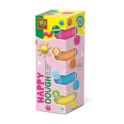 Abbildung von SES Creative 00512 Feel Good Knete Happy (4x90gr), Mehrfarbig, S