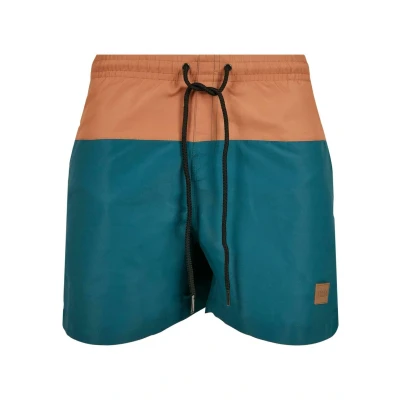 Abbildung von Urban Classics Block Badeshorts, Herren, Größe: Medium, Teal toffee