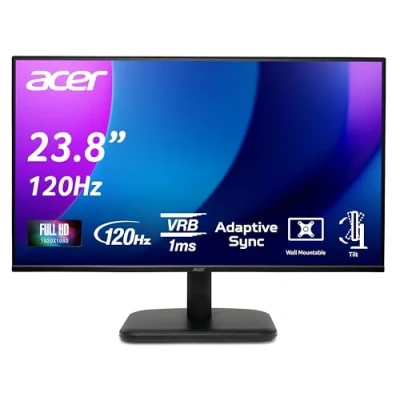 Abbildung von Acer EK241Y G Monitor 23,8 Zoll (60 cm Bildschirm) Full HD, IPS, 120Hz HDMI, 75Hz VGA, 4ms (GTG), HDMI 1.4, AdaptiveSync