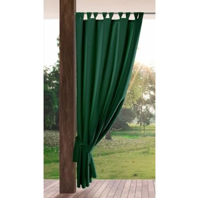 Abbildung von Eurofirany Garden Outdoorvorhäng mit Schlaufenschal 1 STK. Abnehmbaren Schlaufen, Sonnenschutz Sichtschutz Winddicht Wasserdicht Vorhäng für Pavillon Terrasse Pergola, 155x260 cm, Dunkelgrün