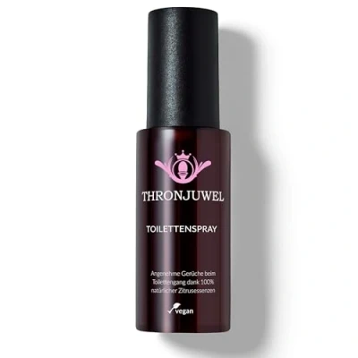 Abbildung von Thronjuwel Toilettenparfum gegen WC Gerüche, Toilettenspray bekannt aus Die Höhle der Löwen, Duftspray, Duft für Toilette &amp; Bad, 50ml Geruchsneutralisierer 100 Anwendungen