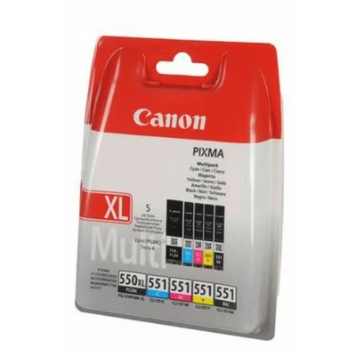 Abbildung von CANON PG 550XL Schwarz + CLI 551 Multipack Druckerpatronen Cyan, Magenta, Gelb,