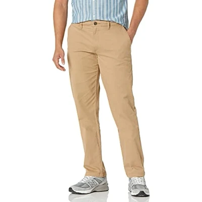 Abbildung von Amazon Essentials Herren Legere Stretch Chinohose mit gerader Passform, Pilzbraun, 38W / 34L